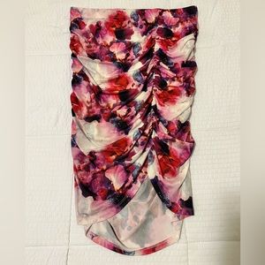 BEBE Floral Pencil Skirt, Cinched Sides